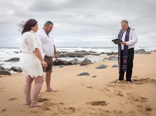 Wedding ceremony by Dr. Gerrit Rademeyer in Colenso