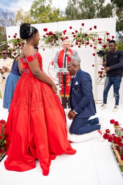 Wedding ceremony by Dr. Gerrit Rademeyer in Colenso